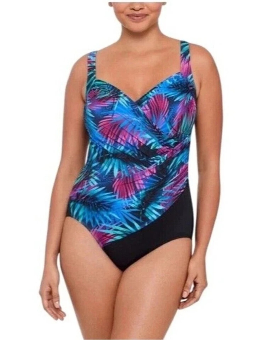 Miradonna miraclesuit one piece palm print swimsuit
